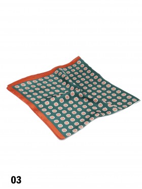 Vintage Style Polka dot & Flower Print Fashion Square Scarf